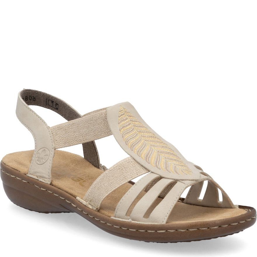 RIEKER Basutės moterims, Smėlio, Sandals 1