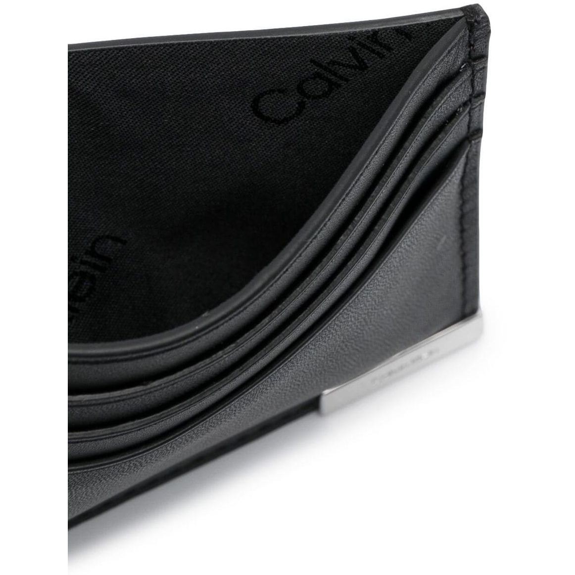 CALVIN KLEIN Piniginė vyrams, Juoda, MODERN PLAQUE CARDHOLDER 6CC 3