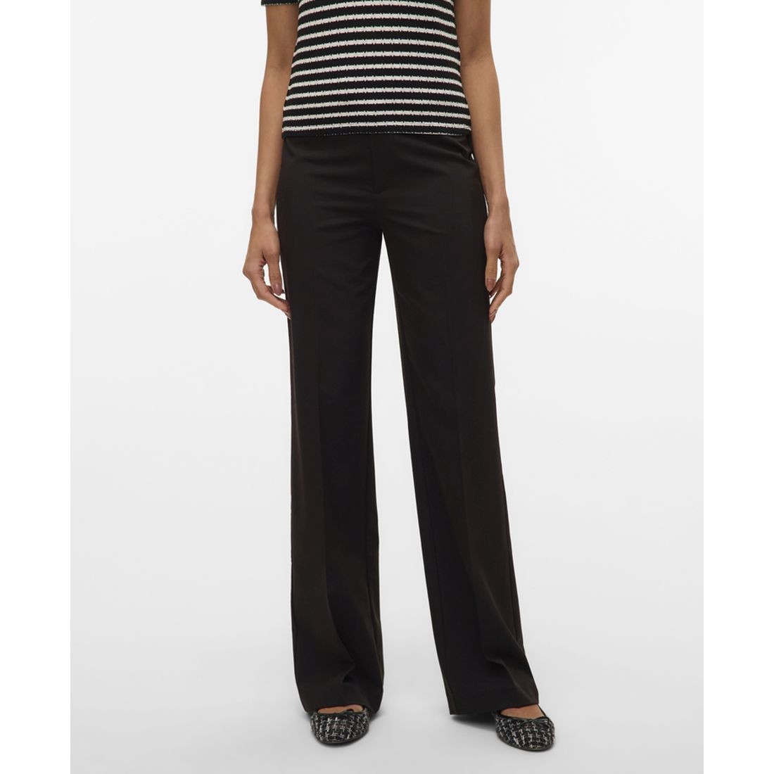 VERO MODA Formalios kelnės moterims, Juoda, Texas straight pant 3