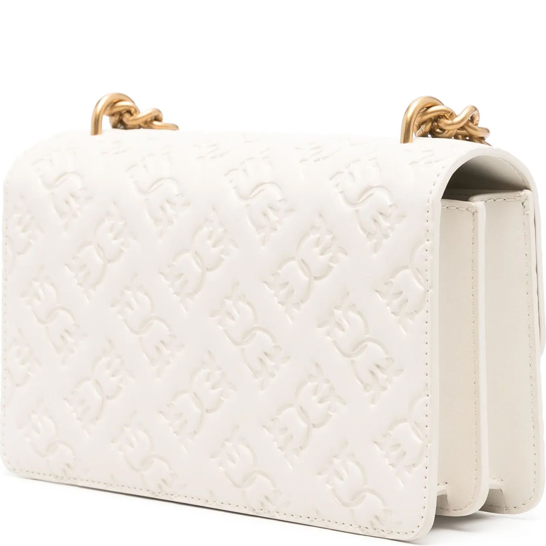 PINKO Rankinė per petį moterims, Balta, Love one mini shoulder bag 2