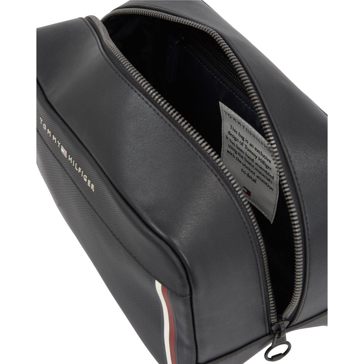 TOMMY HILFIGER Kosmetinė vyrams, Juoda, Pique washbag 3