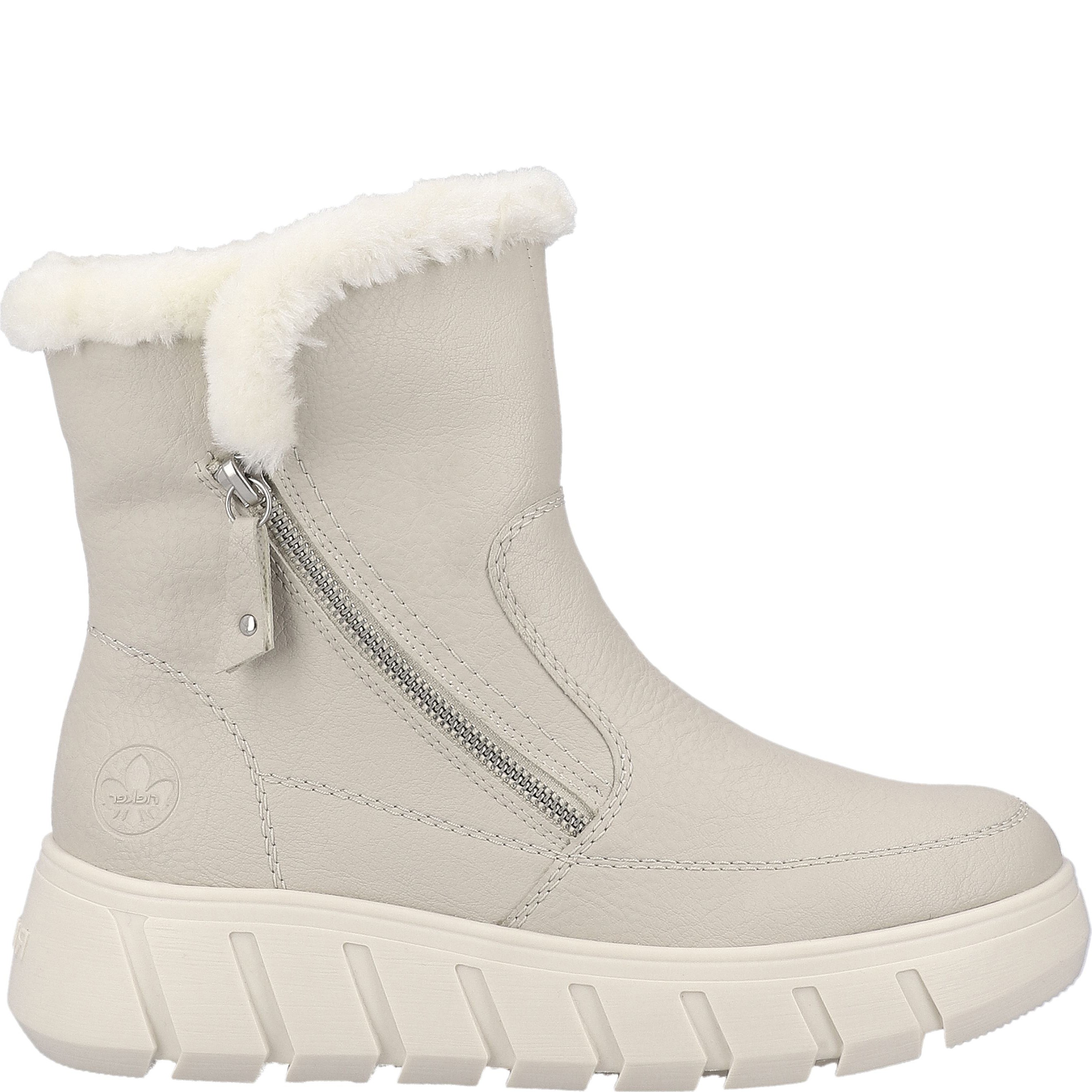 RIEKER Aulinukai moterims, Smėlio, Ladies mid height boots 4