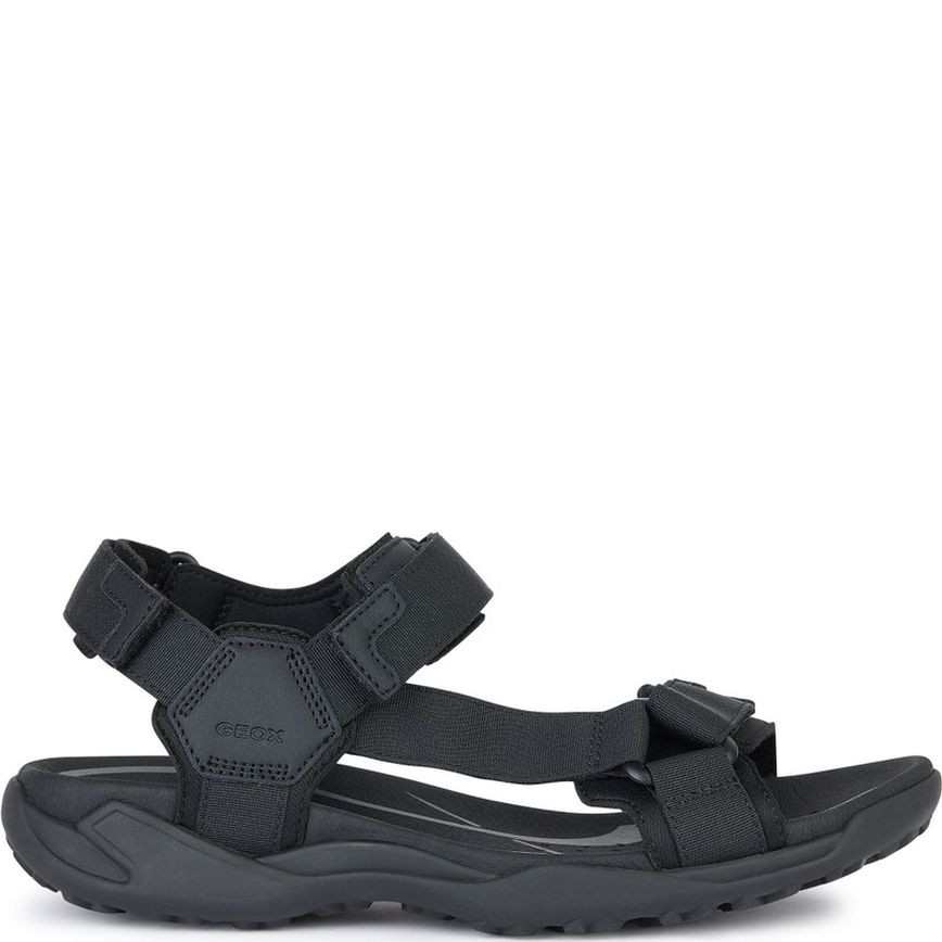 GEOX Basutės vyrams, Juoda, Terreno grip sandals 1