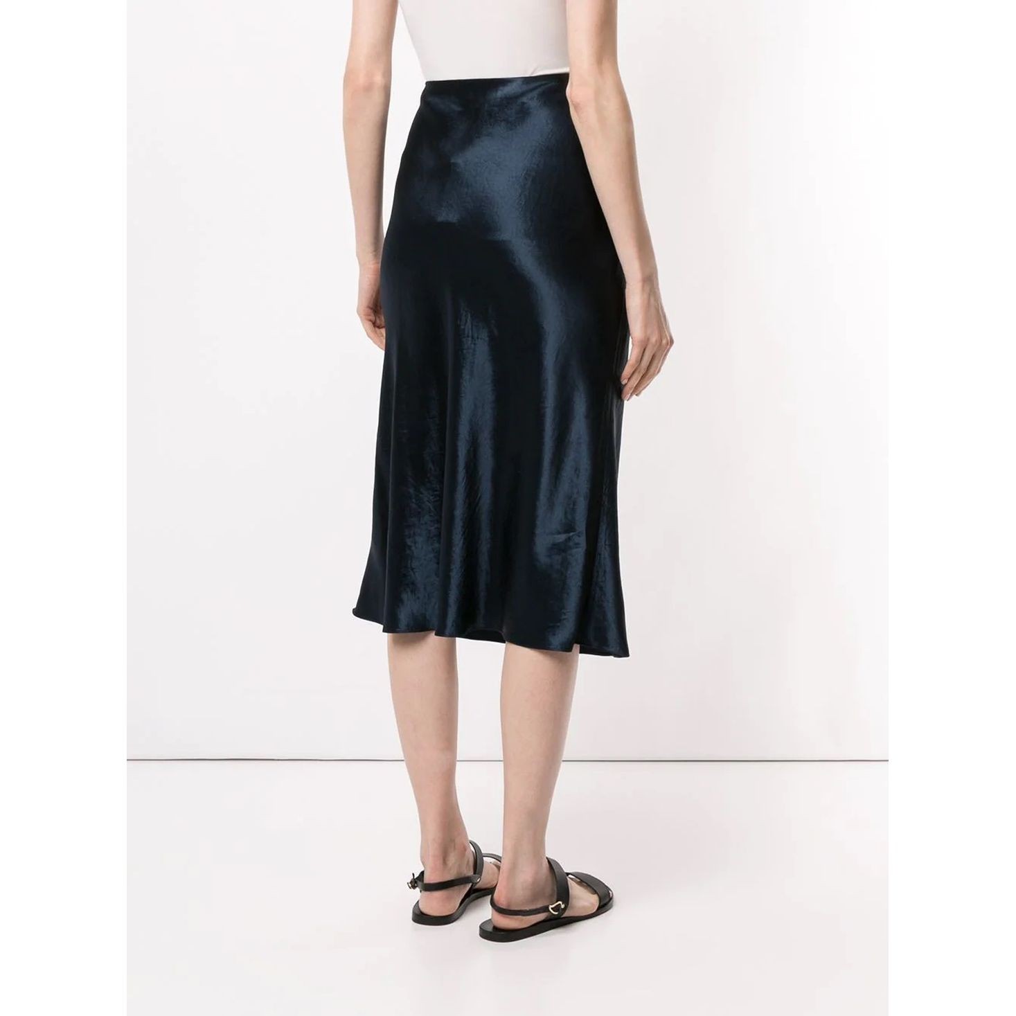 VINCE Midi sijonas moterims, Mėlyna, Slip skirt 3