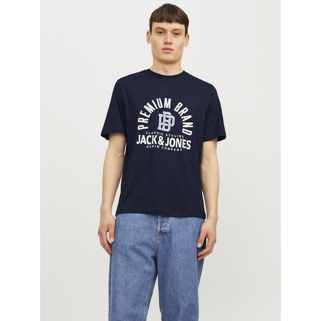 JACK & JONES Marškinėliai vyrams, Mėlyna, JPRSTAR TEE SS CREW 2