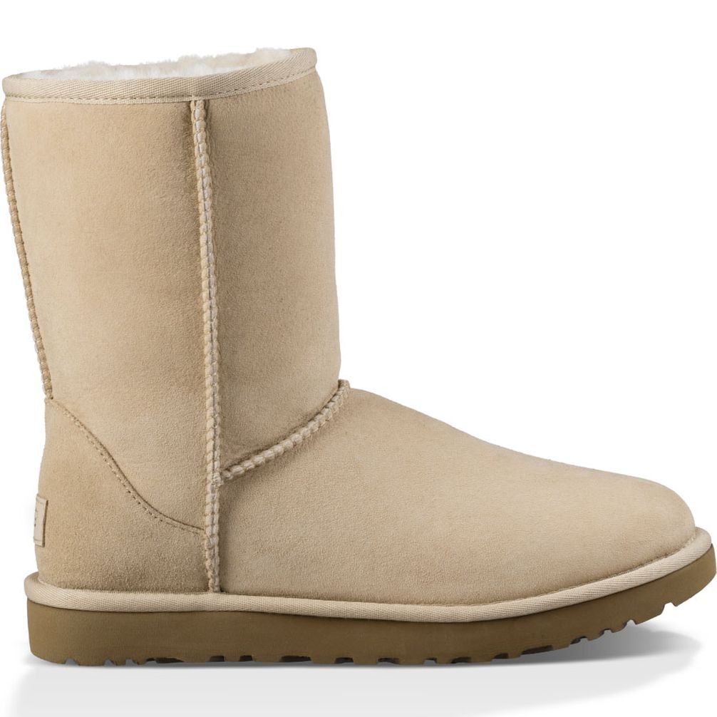 UGG Pašiltinti auliniai moterims, Smėlio, Classic short II warm boots 2