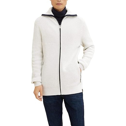 TOM TAILOR Megztinis vyrams, Balta, Megztiniai 2