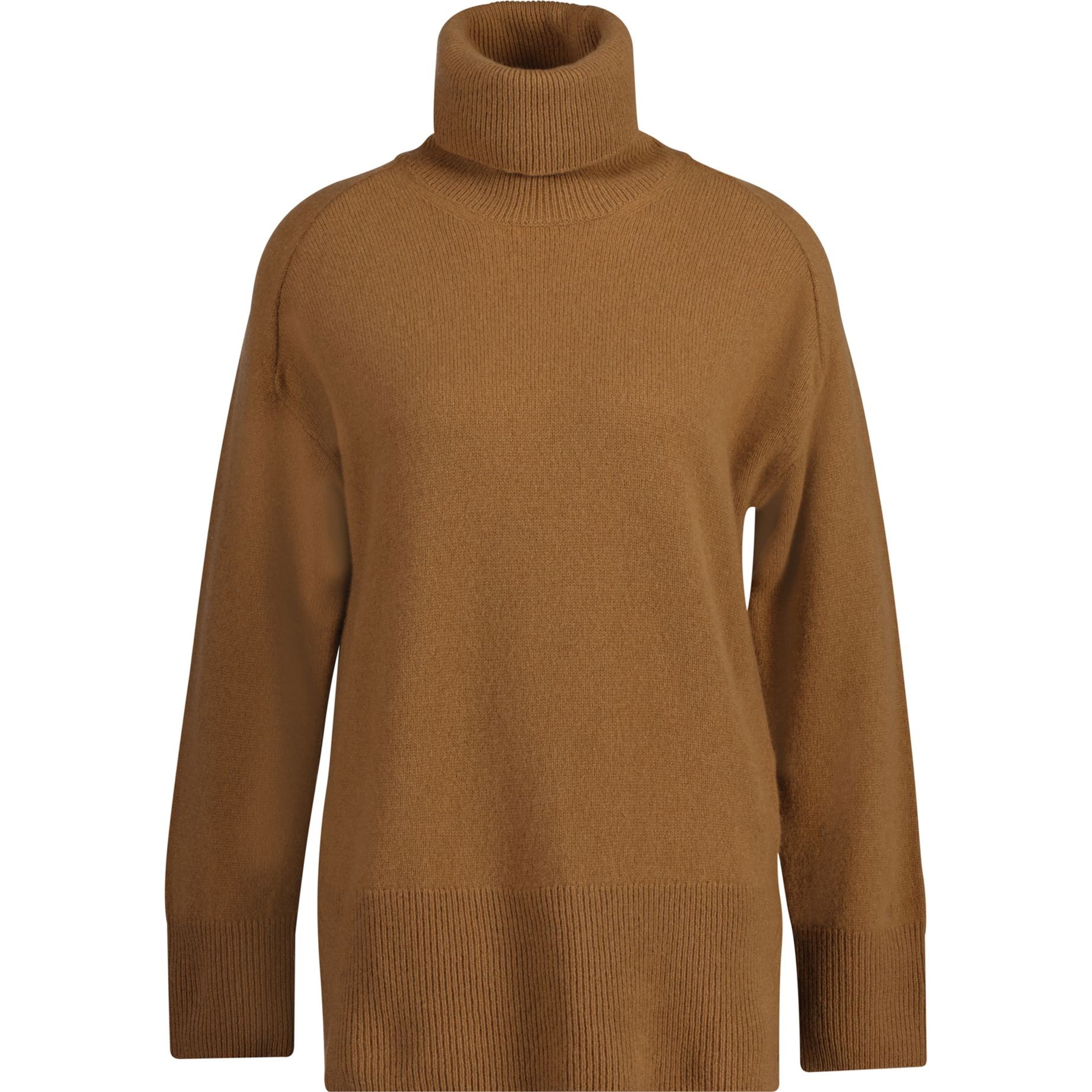 GANT Megztinis su kaklu moterims, Ruda, Herringbone detail sweater 1