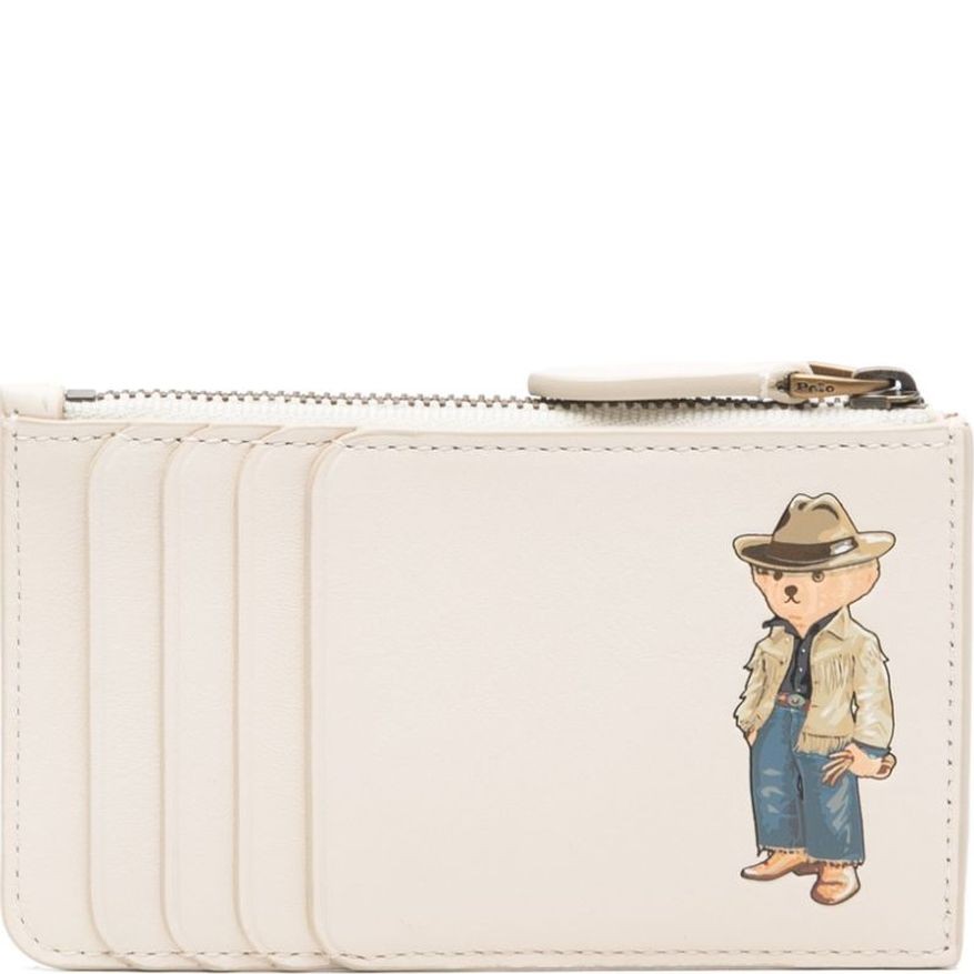 POLO RALPH LAUREN Kortelių dėklas moterims, Smėlio, Card case small 3