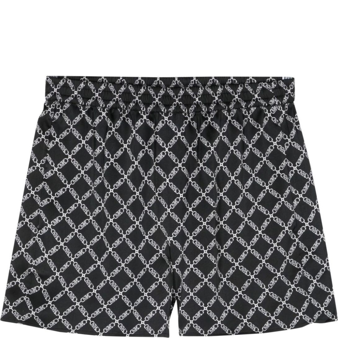 MICHAEL KORS Šortai moterims, Juoda, Empire logo pull on short 1