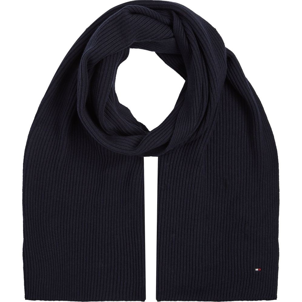 TOMMY HILFIGER Šalikas moterims, Mėlyna, ESSENTIAL FLAG KNIT SCARF 1