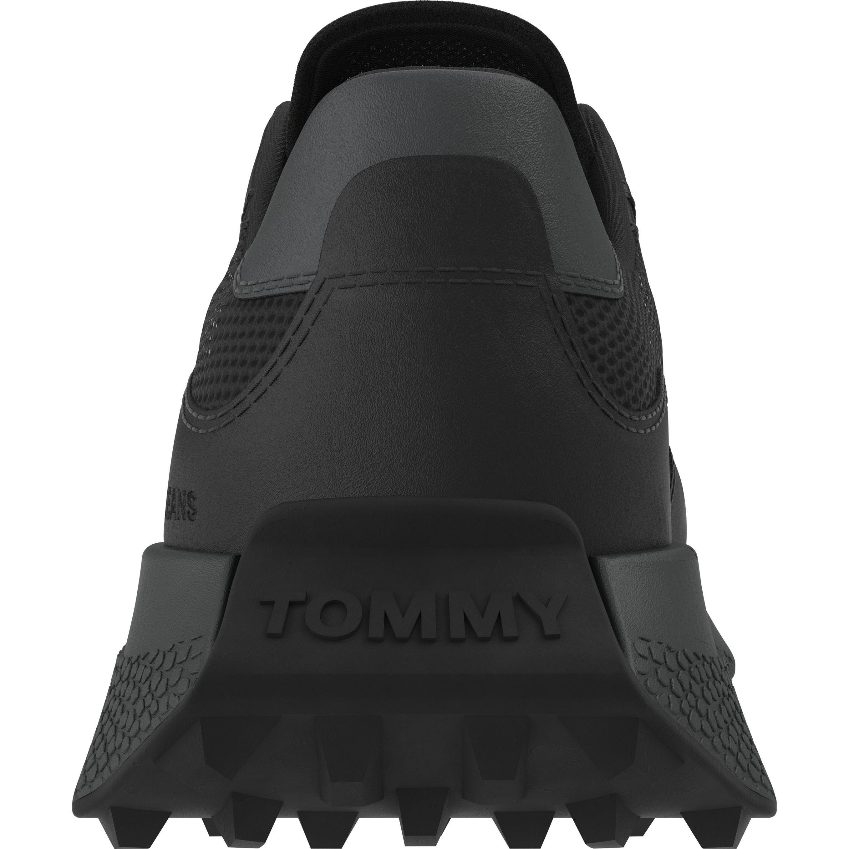 TOMMY JEANS Sportiniai bateliai vyrams, Juoda, Runner mix material 6