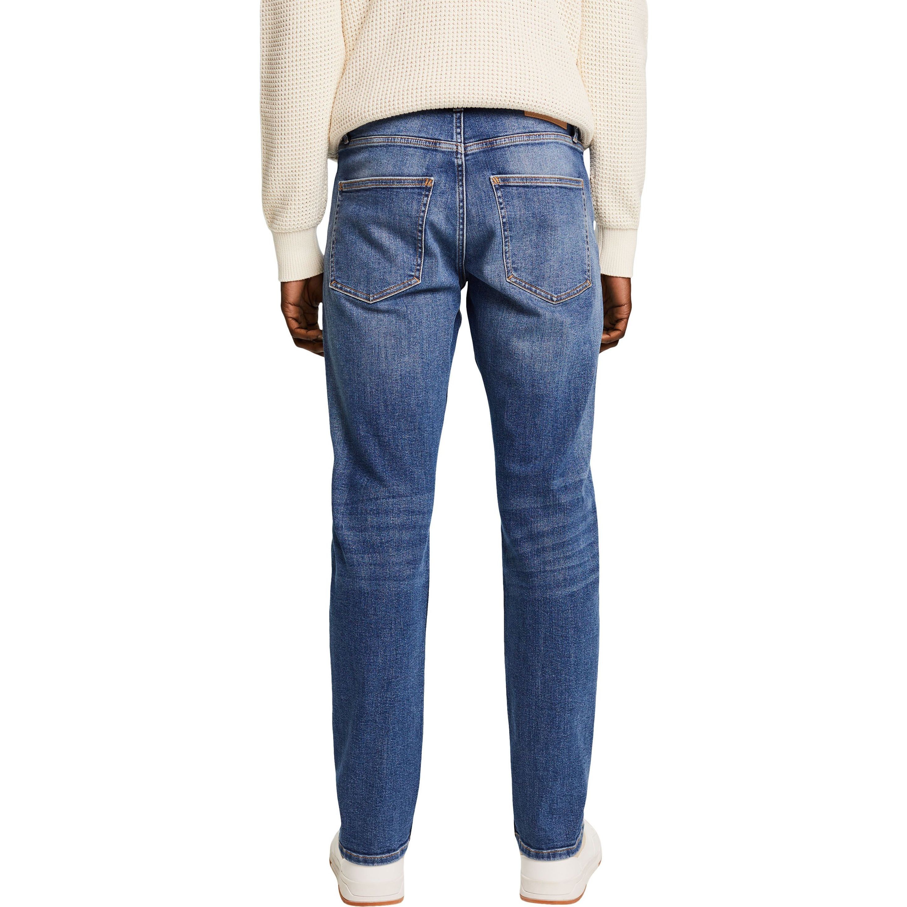 ESPRIT Slim džinsai vyrams, Mėlyna, Mid-Rise Slim Jeans 3