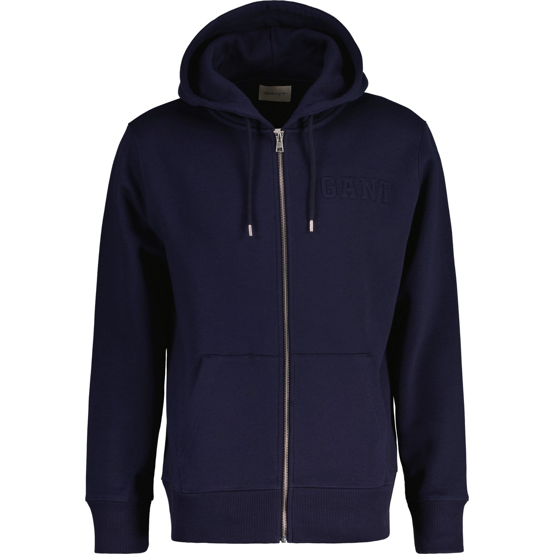 GANT Džemperis vyrams, Mėlyna, Embossed full-zip hoodie 1