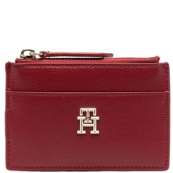 TOMMY HILFIGER Piniginė moterims, Raudona, LIFE LONG CC WITH ZIP 1
