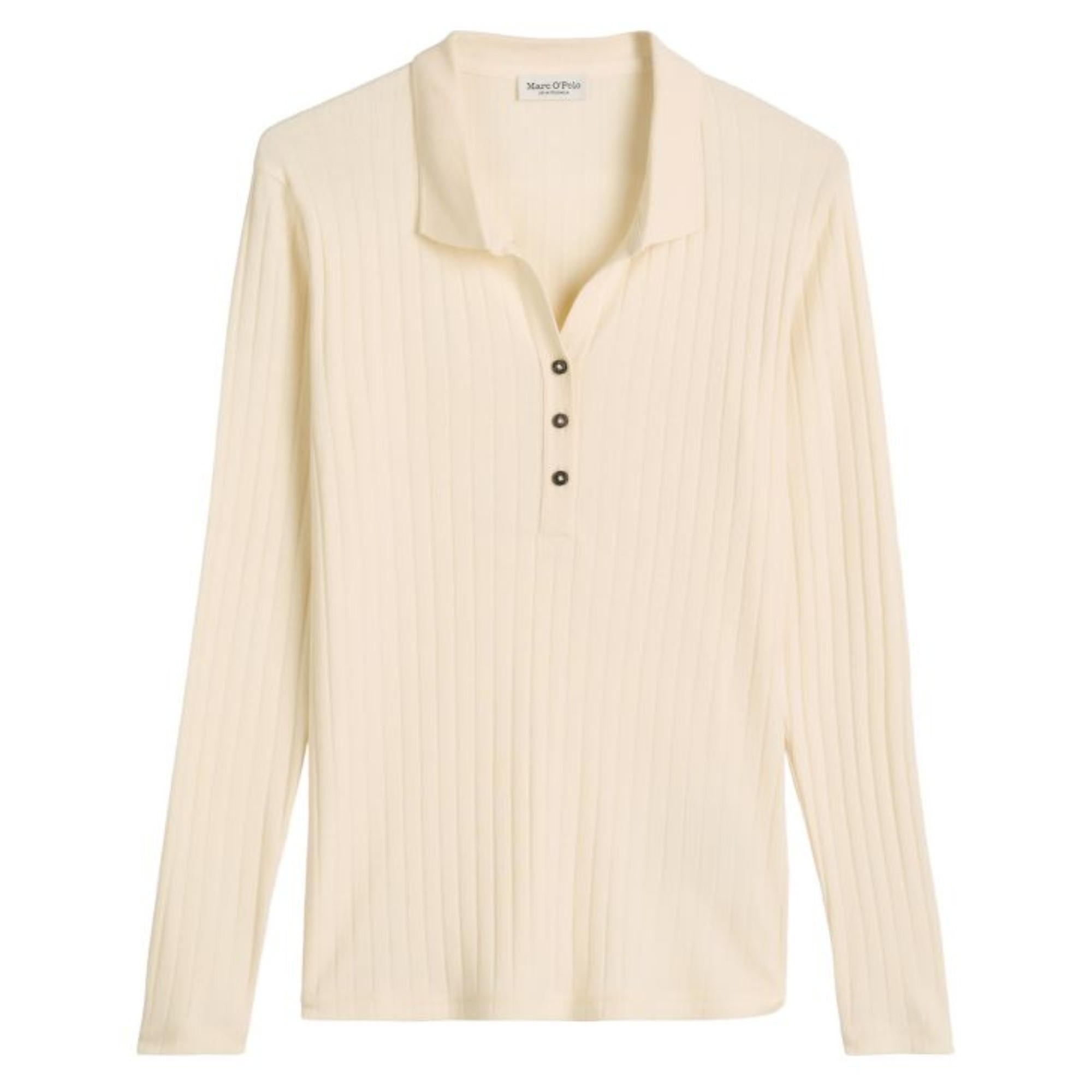 MARC O'POLO Polo marškiniai ilgos rank. moterims, Smėlio, 600207855019 Polo long