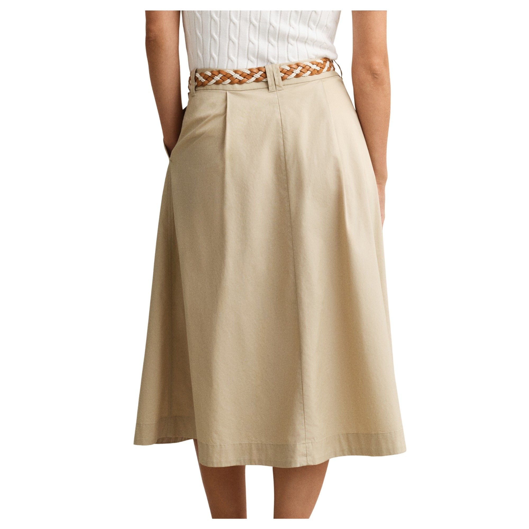 GANT Midi sijonas moterims, Smėlio, 4400224-200 Midi skirt 3