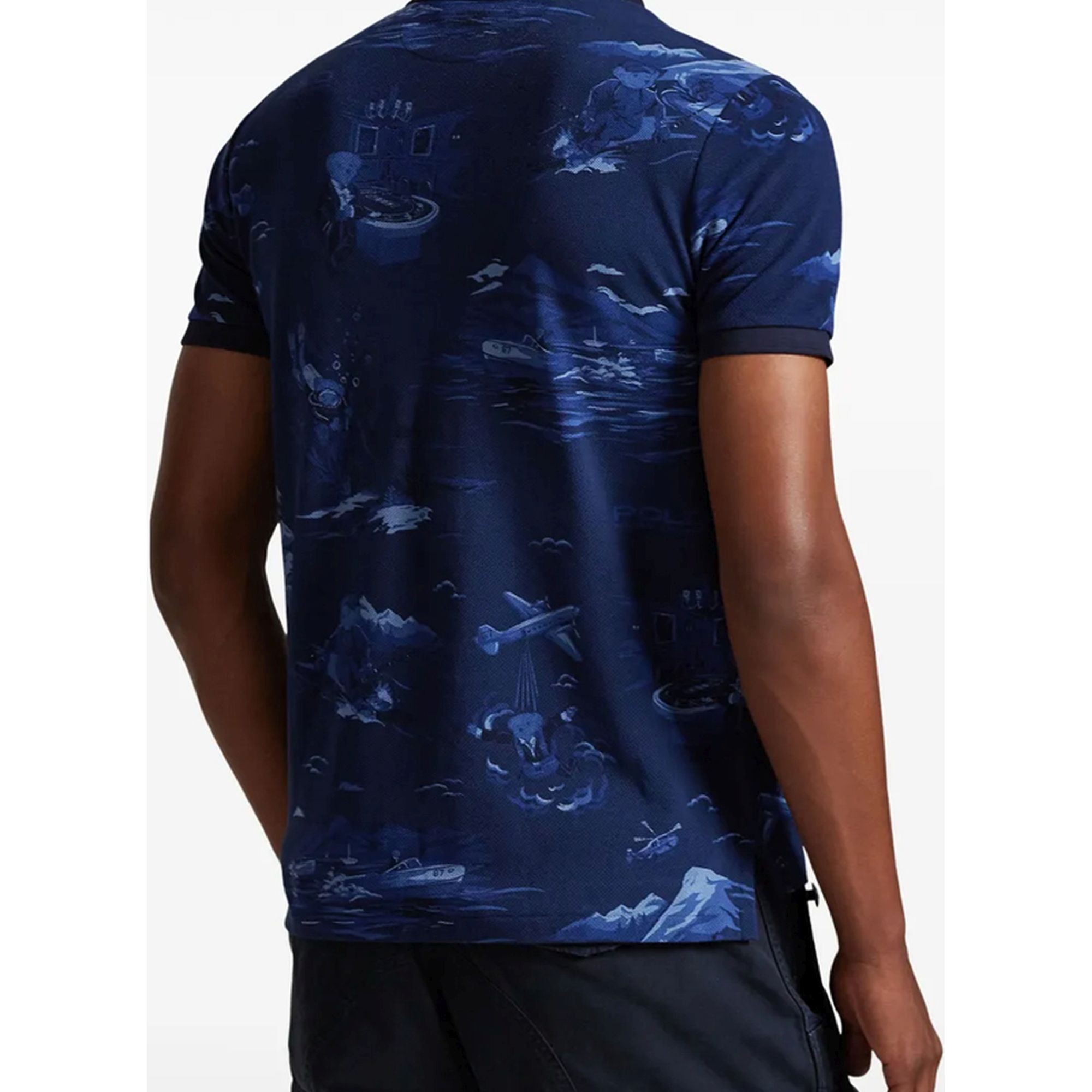 POLO RALPH LAUREN Polo marškiniai trumpos rank. vyrams, Mėlyna, Knit-polo 3