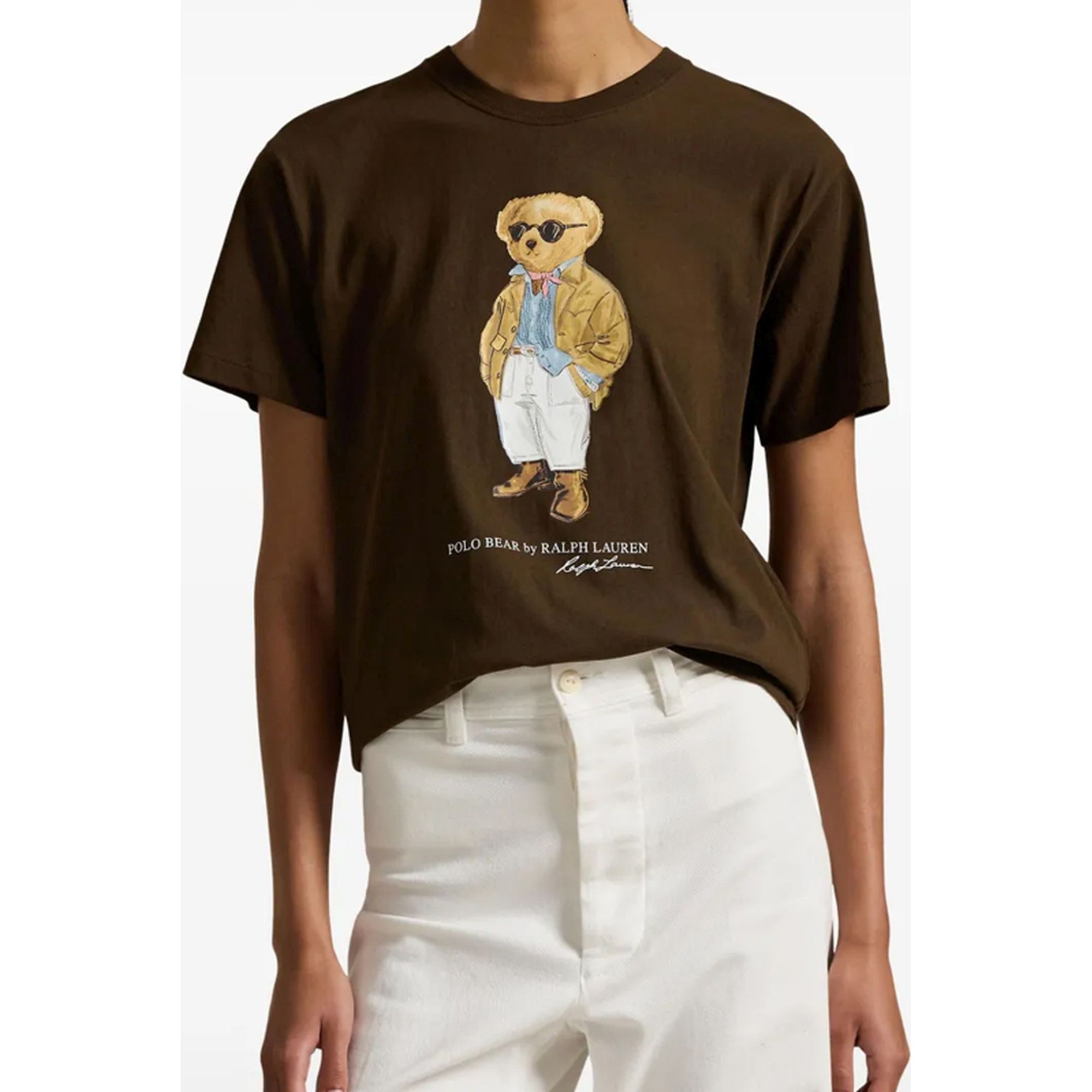 POLO RALPH LAUREN Marškinėliai trump. rankovėmis moterims, Ruda, Knit-t-shirt 2