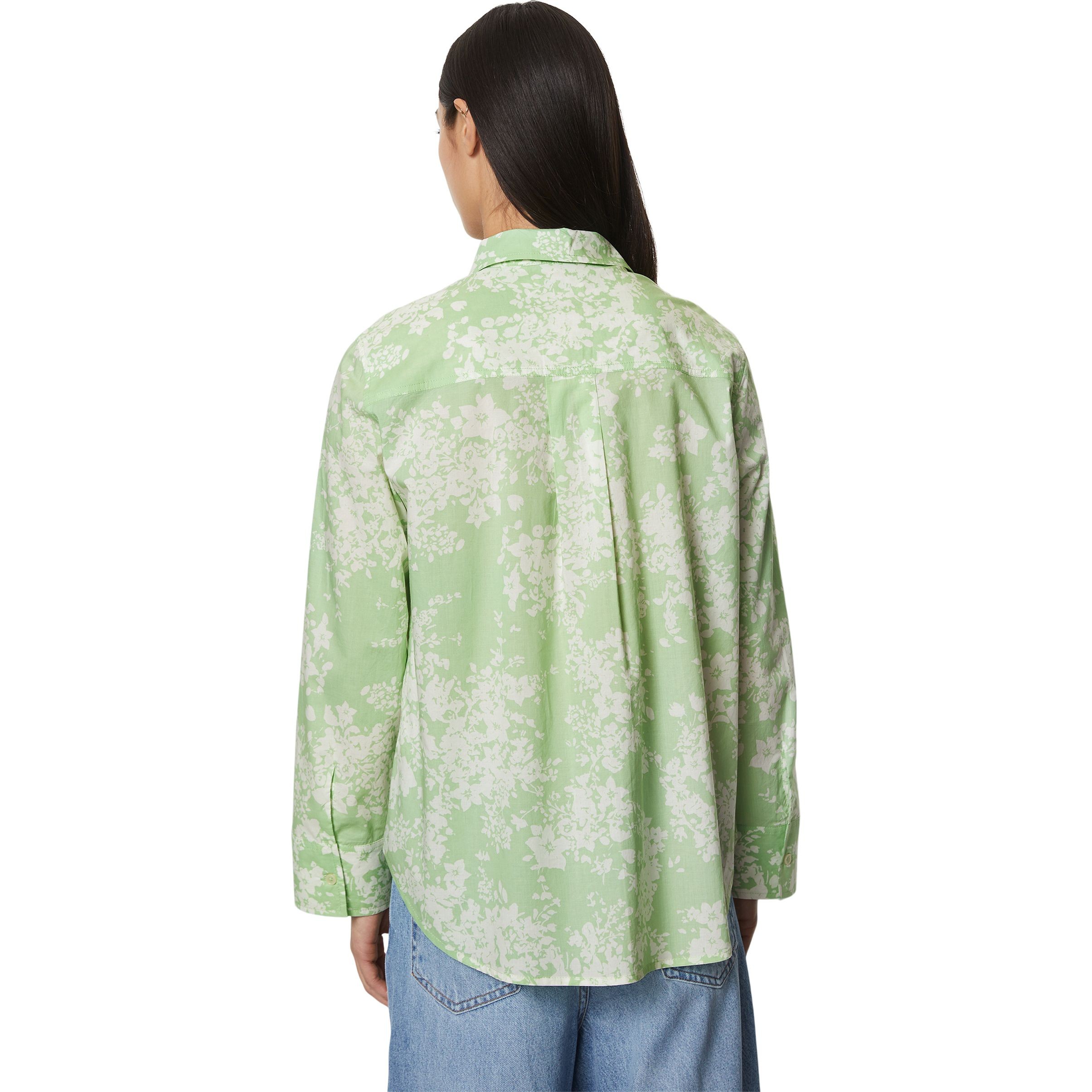 MARC O'POLO Marškiniai ilgomis rankovėmis moterims, Žalia 3