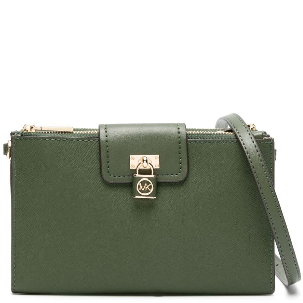MICHAEL KORS Rankinė per petį moterims, Žalia, SM dbl zip crossbody 1