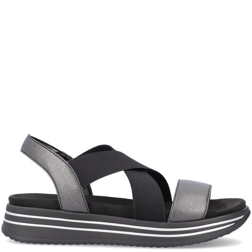 REMONTE Basutės moterims, Juoda, SANDALS 2