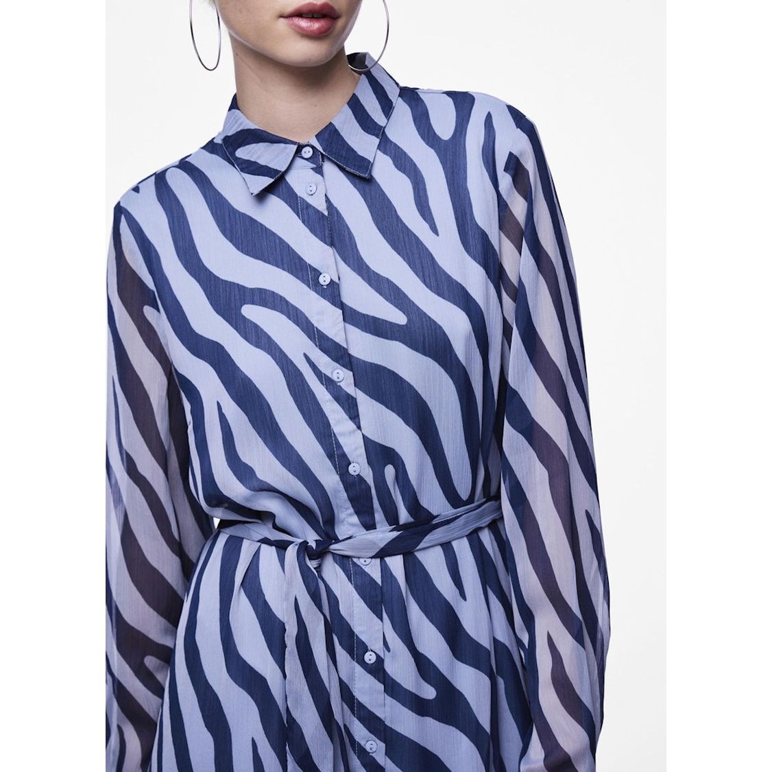 PIECES Midi suknelė moterims, Mėlyna, PCJALLA LS MIDI DRESS 6