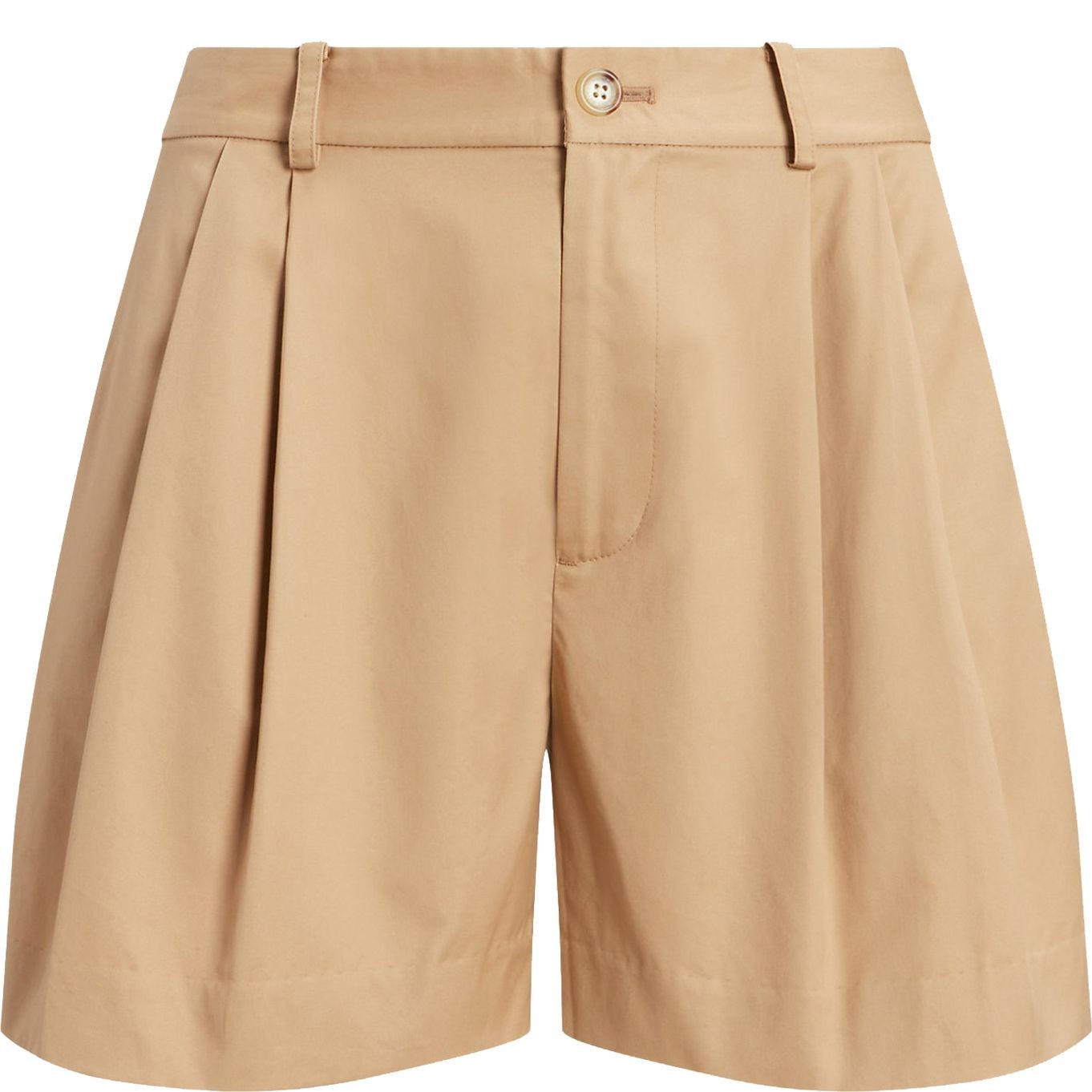 LAUREN RALPH LAUREN Šortai moterims, Smėlio, Haylill pleated