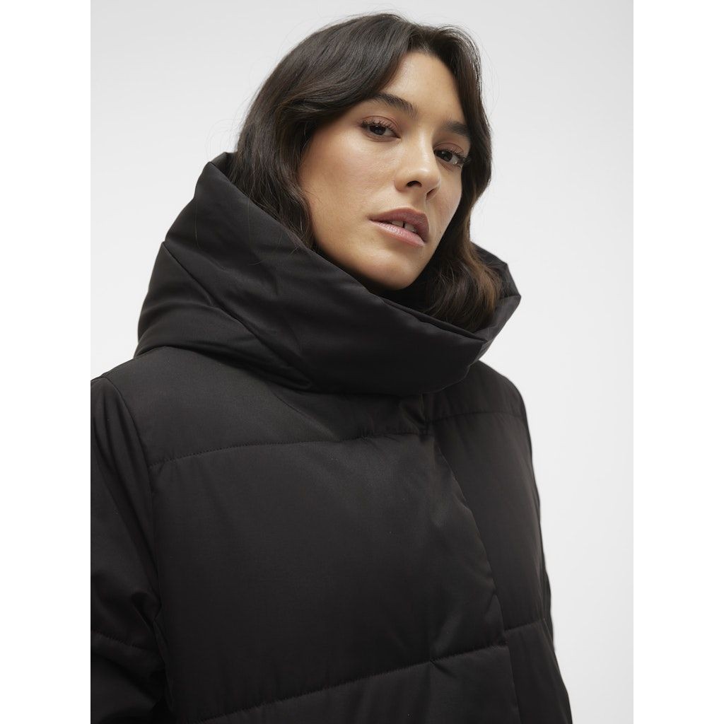 VERO MODA Pūkinis paltas moterims, Juoda, Stella coat 6