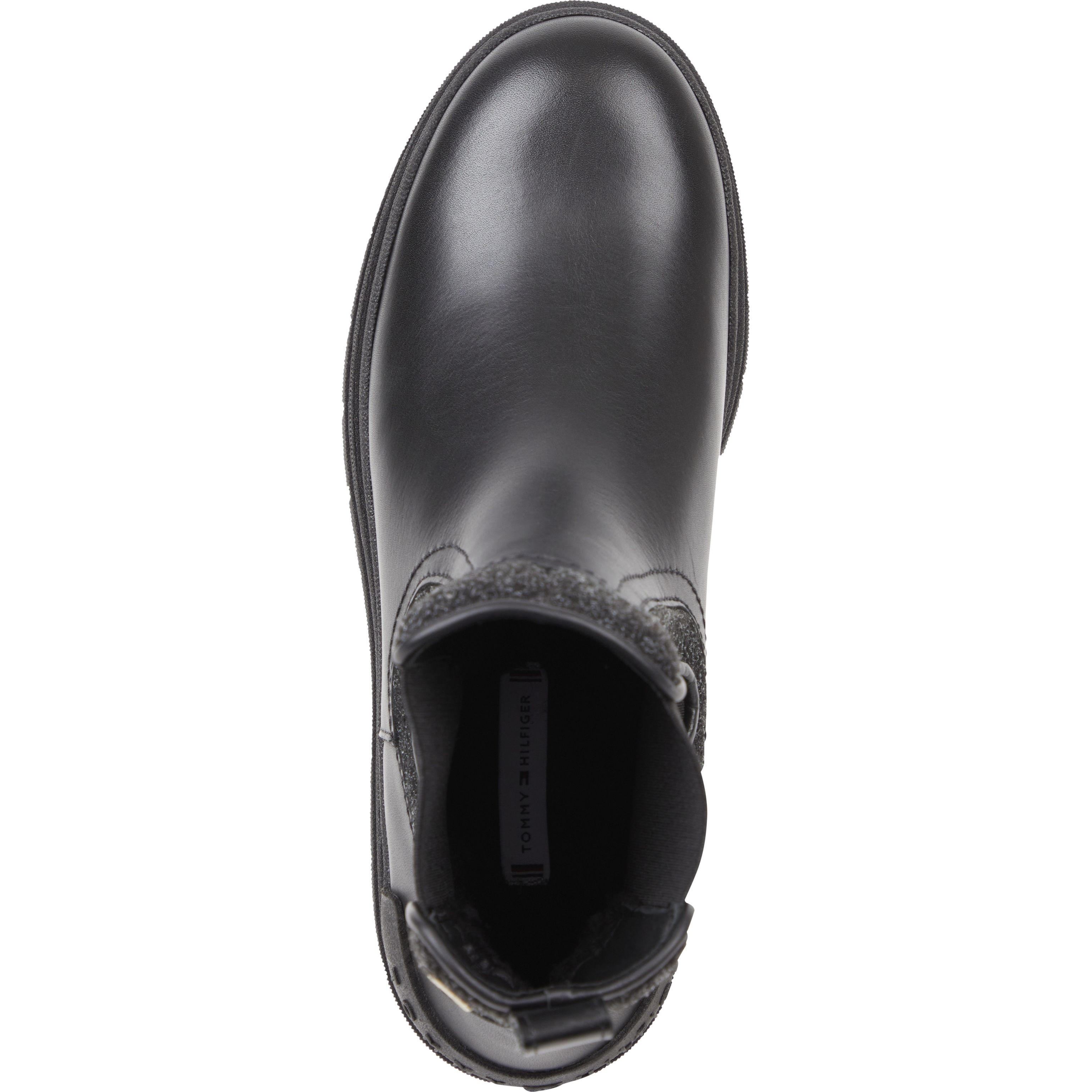 TOMMY HILFIGER Aulinukai moterims, Juoda, Feminine felt chelsea bootie 3