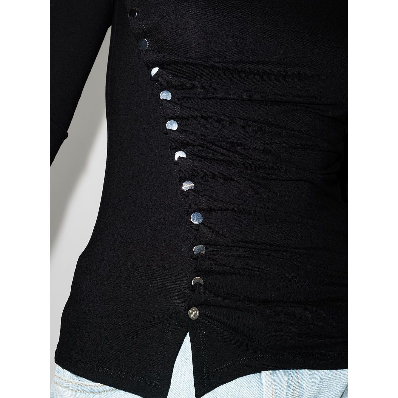 PACO RABANNE Palaidinės moterims, Juoda, Long sleeve sweater 4