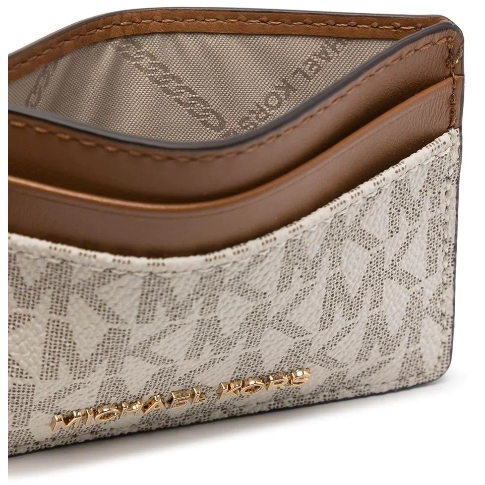 MICHAEL KORS Piniginė moterims, Balta, Logo card case 3