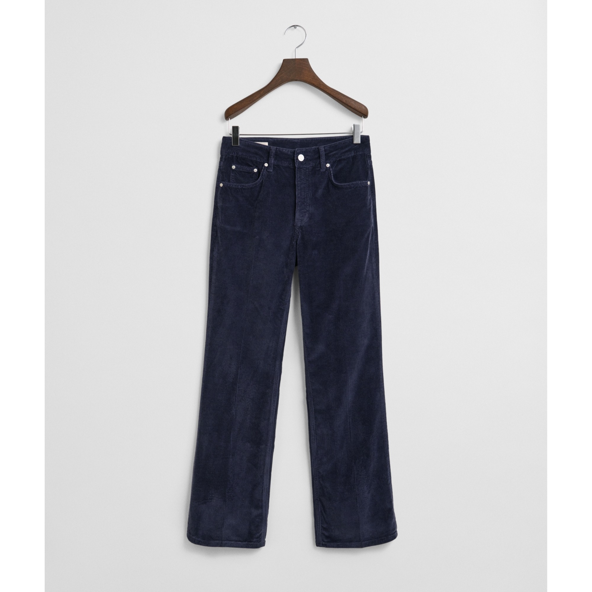 GANT Platėjantys džinsai moterims, Mėlyna, corduroy flare jeans 1