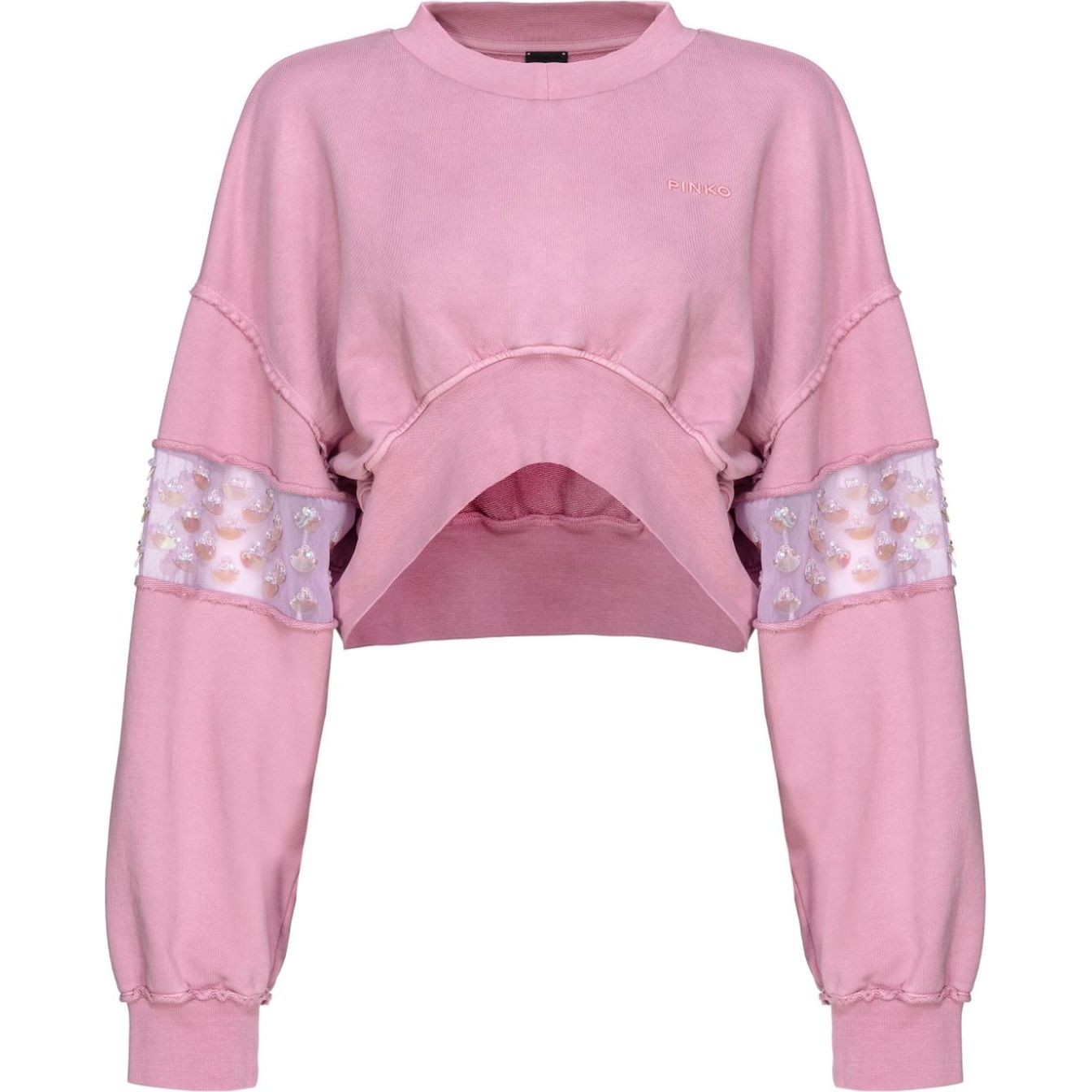 PINKO Sportinis nertinis moterims, Rožinė, Cropped sweatshirt 1