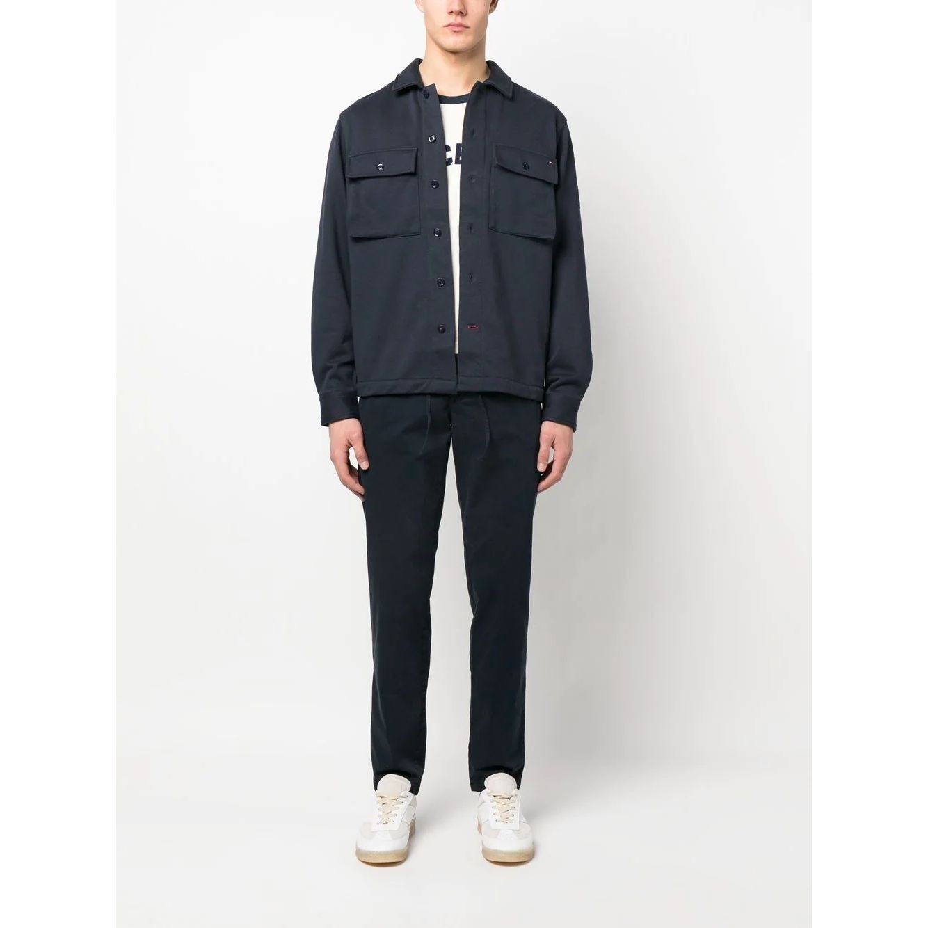 TOMMY HILFIGER Lengva striukė vyrams, Mėlyna, Jersey shirt jacket 2