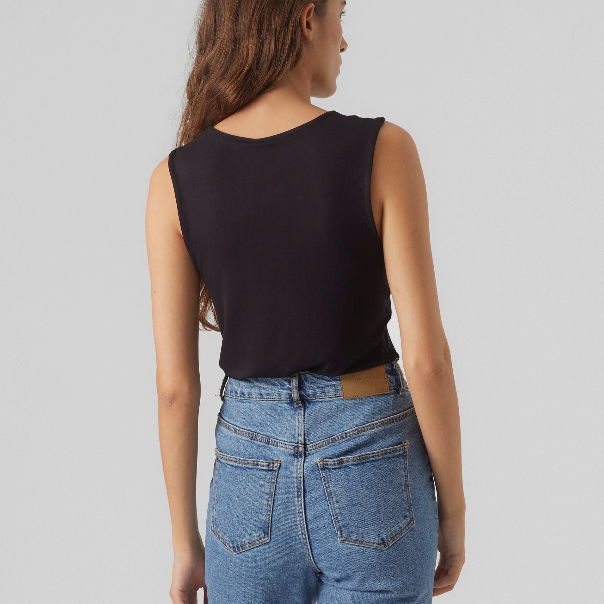 VERO MODA Marškiniai be rankovių moterims, Juoda, Rosa top 4