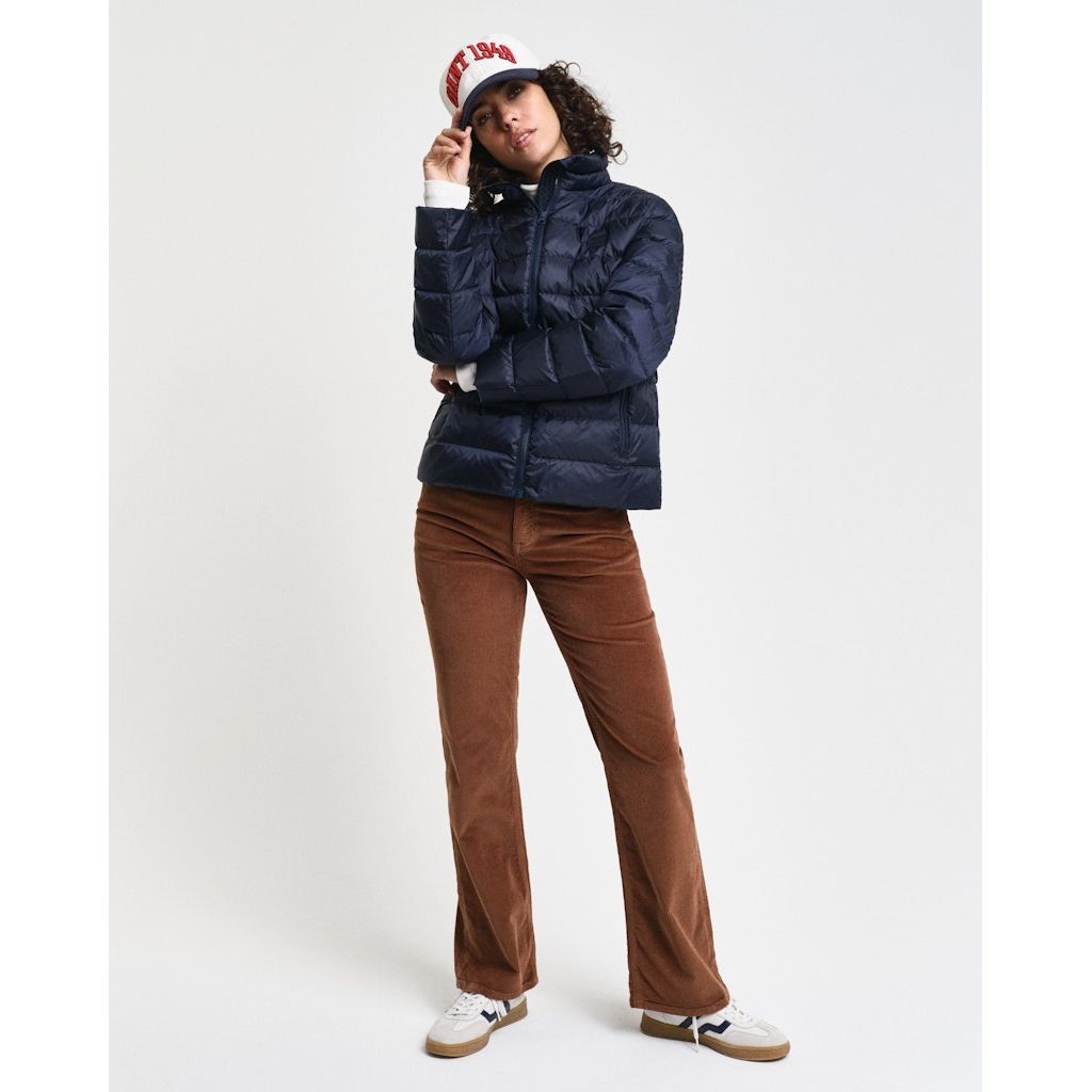 GANT Striukė moterims, Mėlyna, Light down logo jacket 5