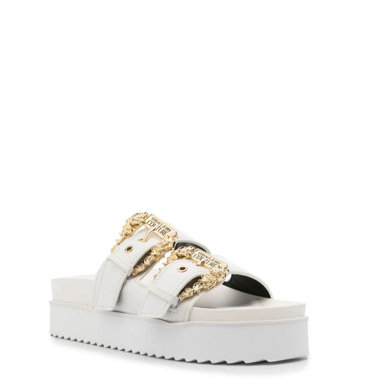 VERSACE JEANS CUTURE Šlepetės moterims, Balta, Fondo Arizona Slippers 1