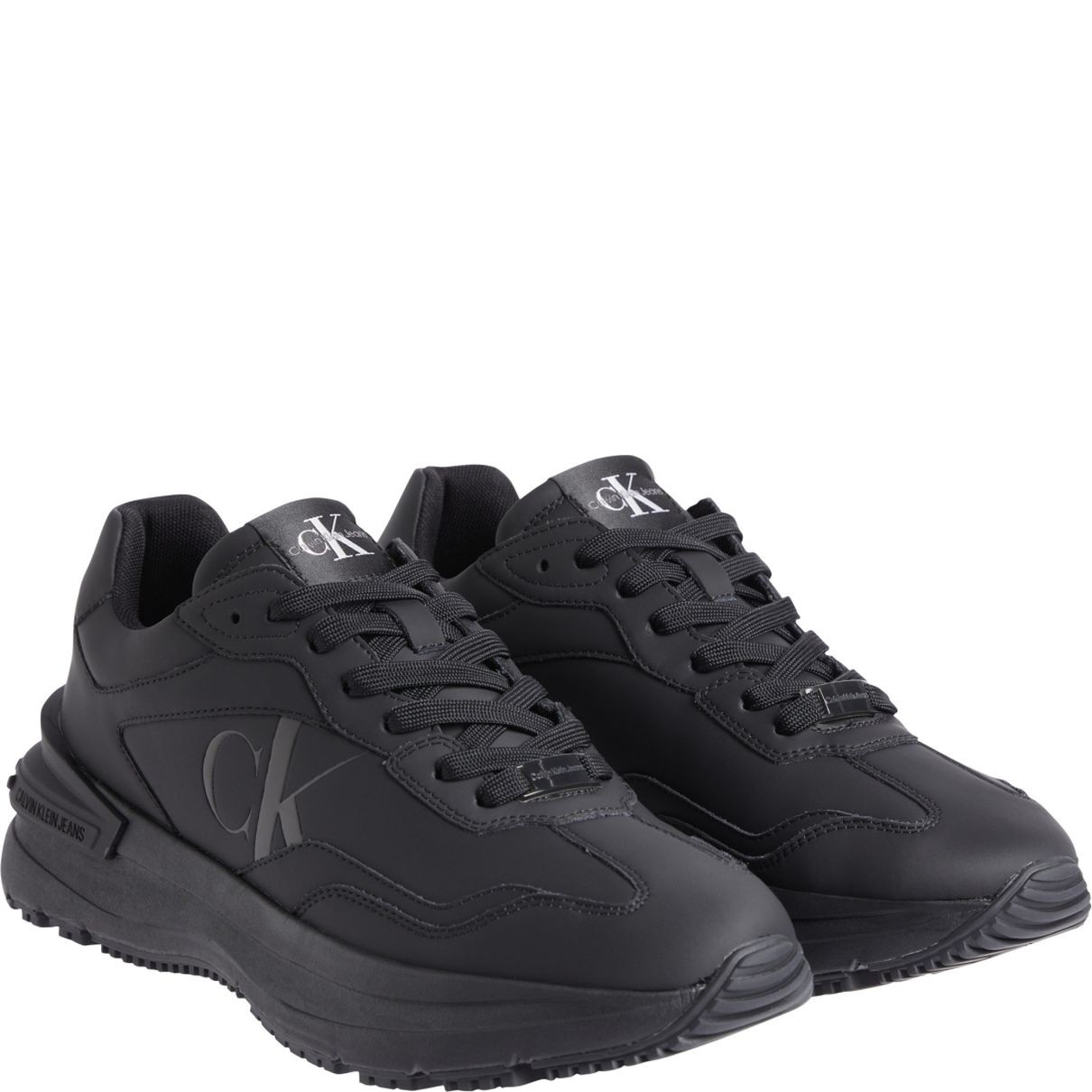 CALVIN KLEIN JEANS Sportiniai bateliai vyrams, Juoda, Chunky runner low lace 1