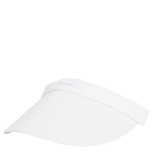 CALVIN KLEIN Kepurė moterims, Balta, Must logo visor cap 1
