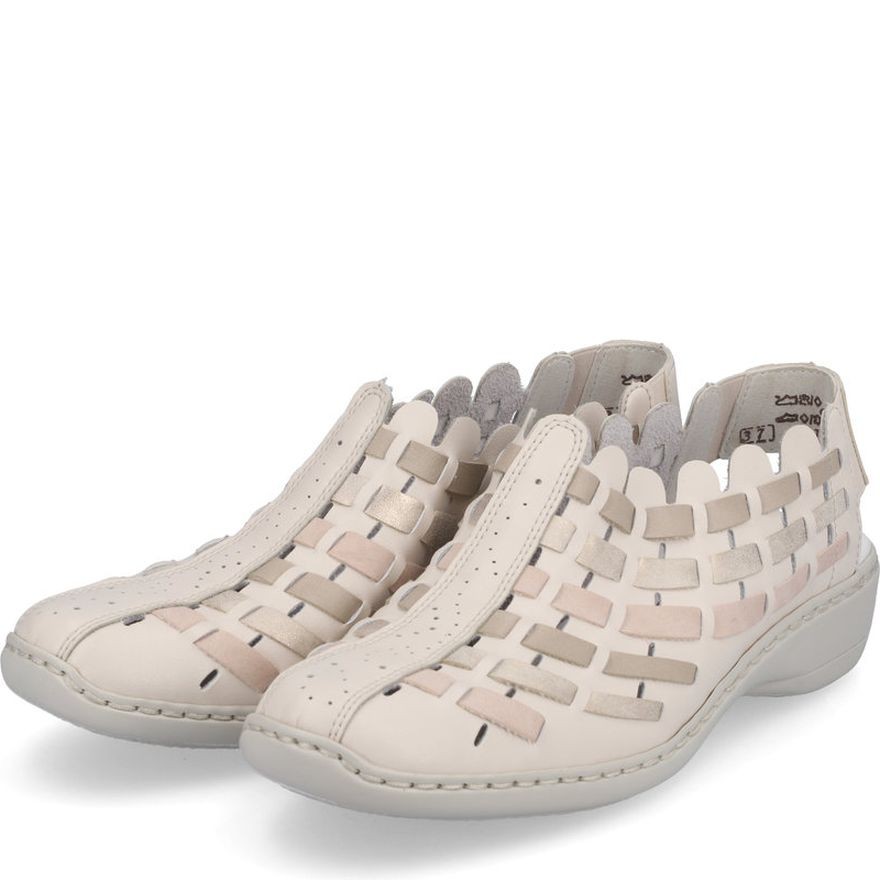RIEKER Basutės moterims, Smėlio, SANDALS 7