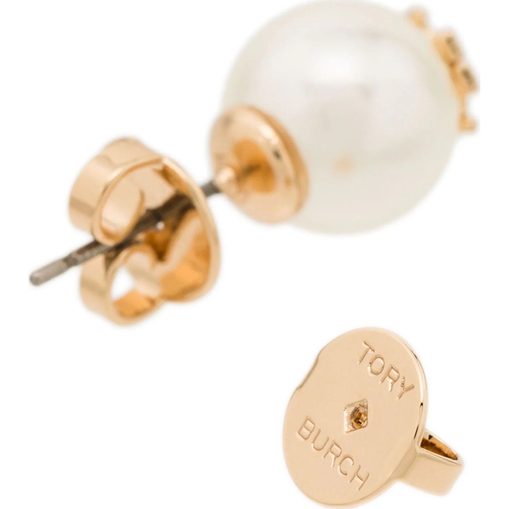 TORY BURCH Auskarai moterims, Auksinė, Kira pearl stud earring 3