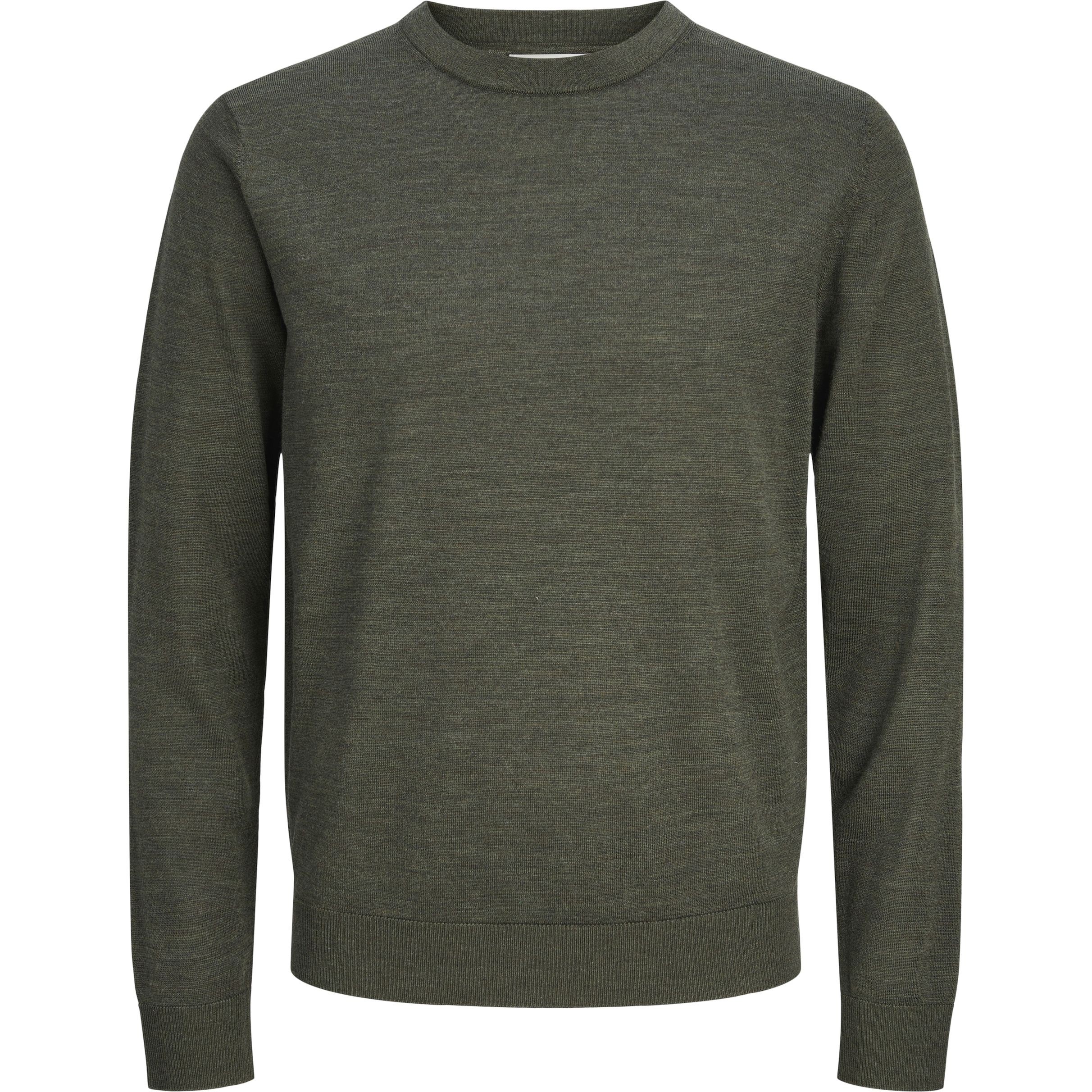 JACK & JONES Megztinis vyrams, Chaki, Merino knit crew neck 1