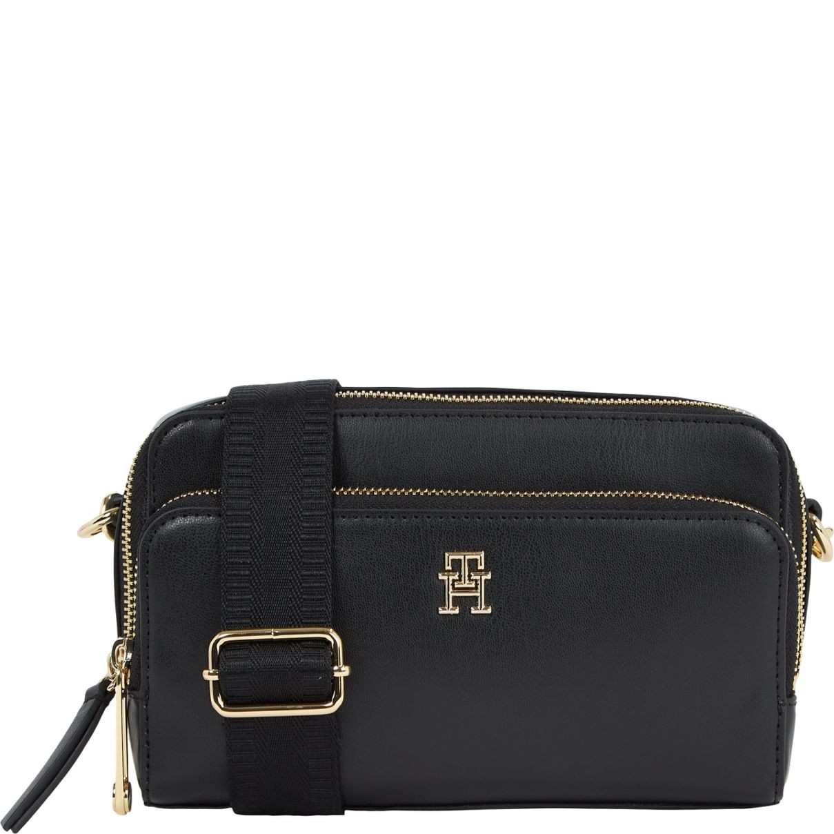 TOMMY HILFIGER Rankinė per petį moterims, Juoda, Iconic camera bag solid 1