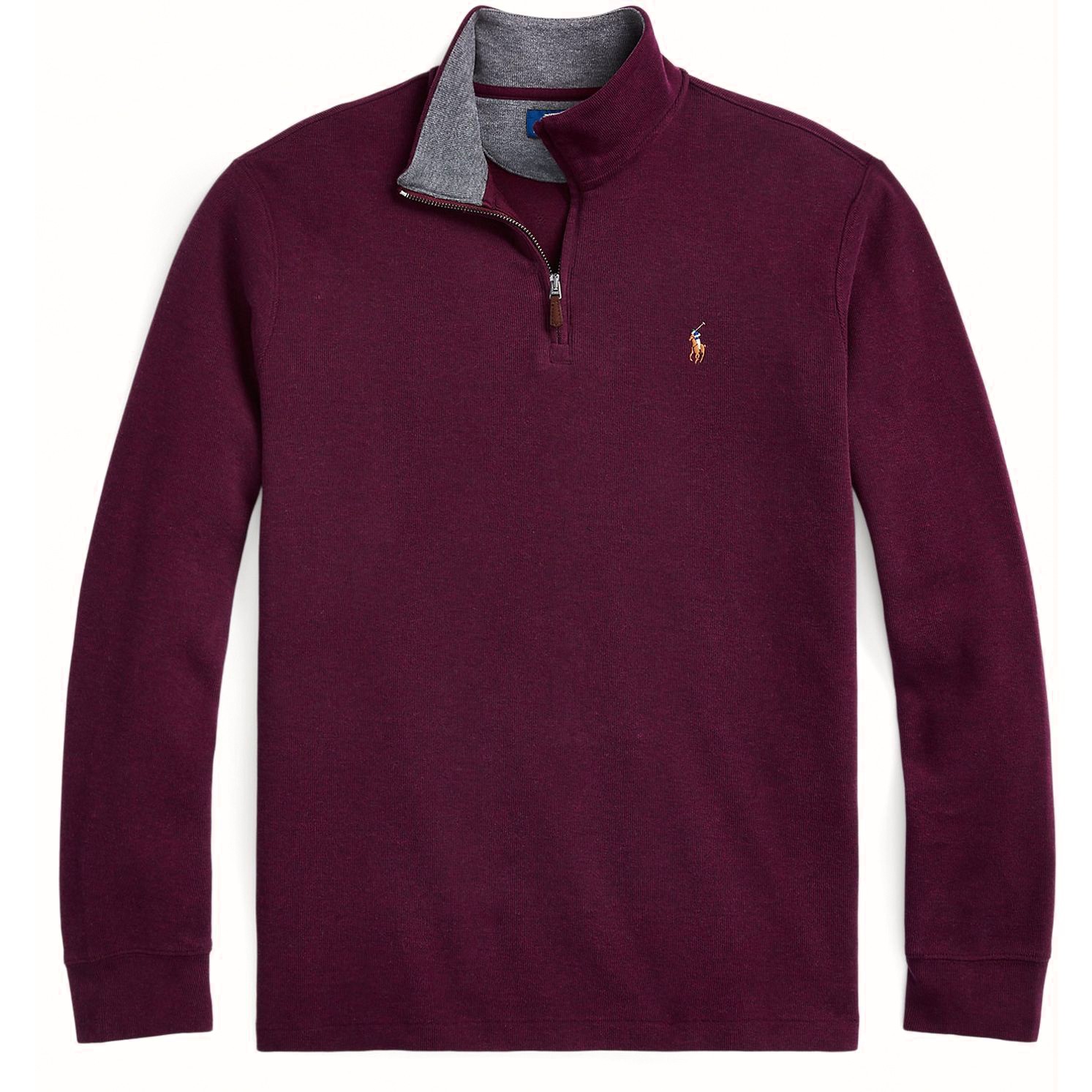 POLO RALPH LAUREN Sportinis nertinis vyrams, Raudona, Long sleeve half zip sweater 1