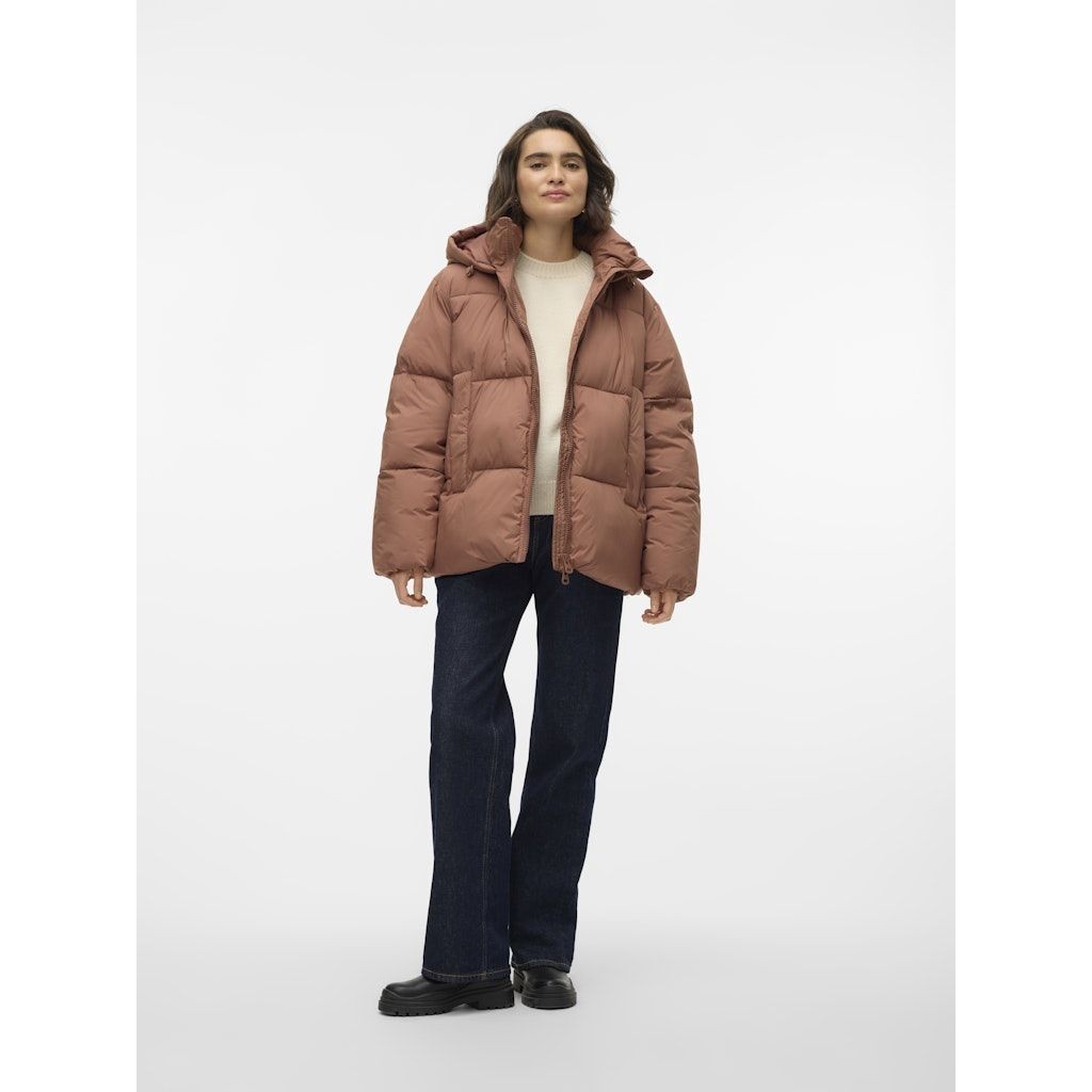 VERO MODA Pūkinė striukė moterims, Ruda, Idaline jacket boo 5