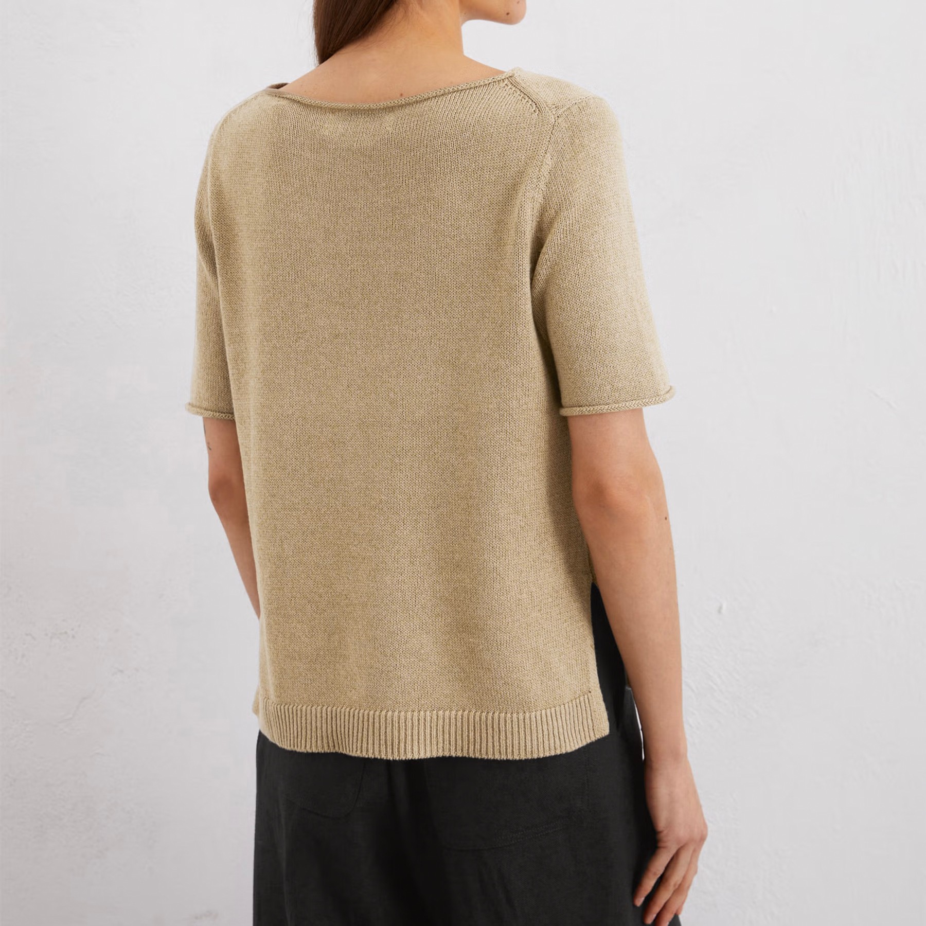 MARC O'POLO Marškinėliai trump. rankovėmis moterims, Smėlio, Tshirts sh M03501162025, MARC O'POLO 3