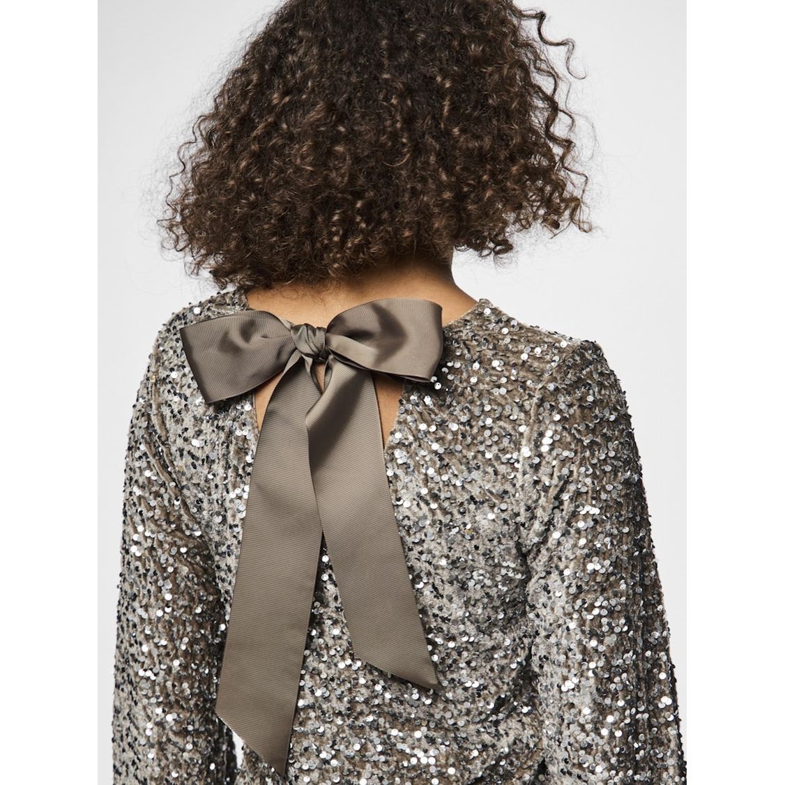 PIECES Palaidinės moterims, Ruda, Kam deep back bow top 4