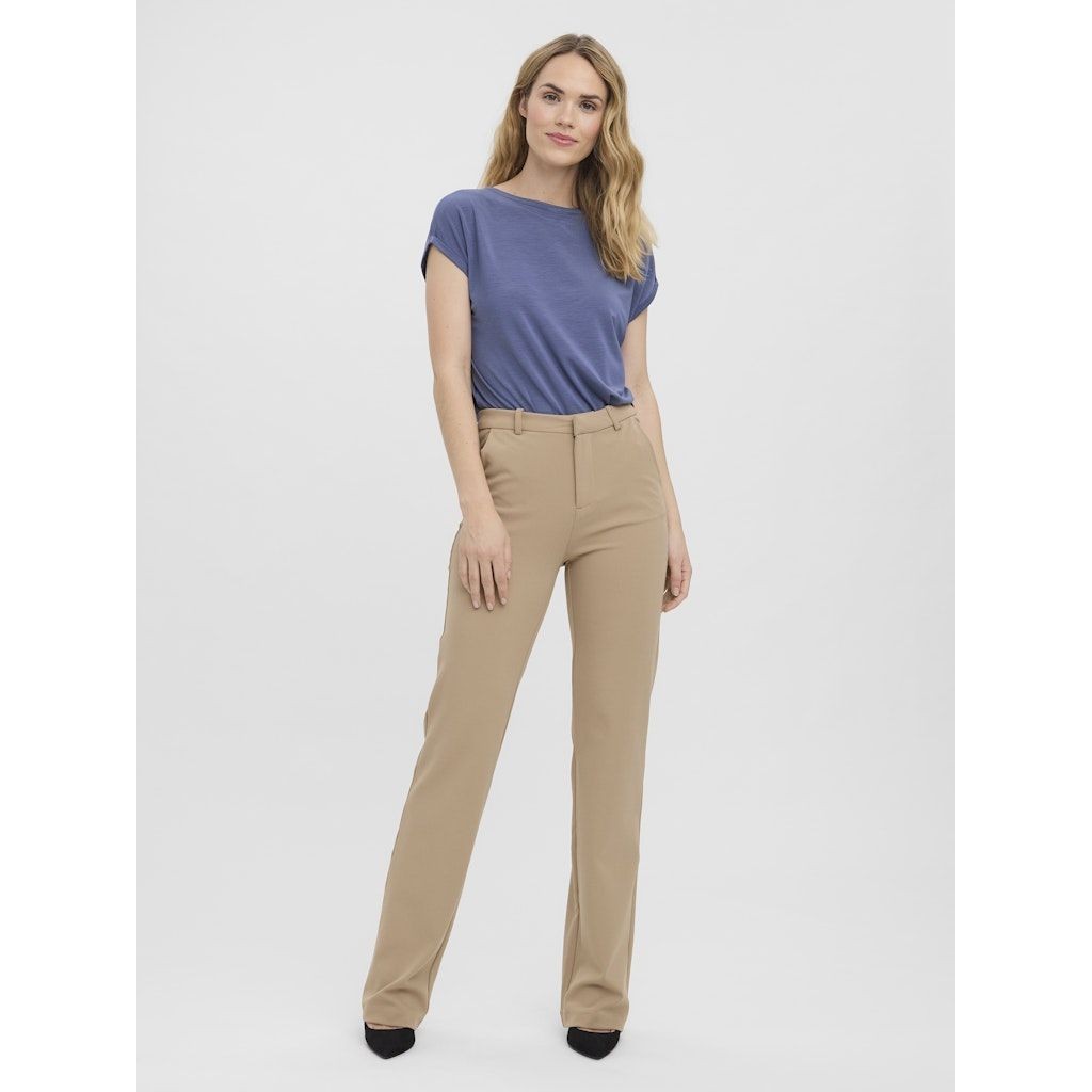 VERO MODA Kelnės moterims, Sidabrinė, VMZAMIRA MW STRAIGHT 5