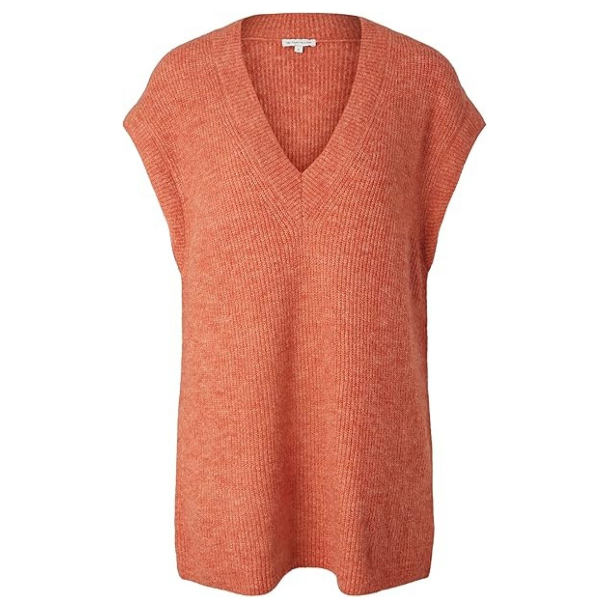 TOM TAILOR Pūkinė liemenė moterims, Oranžinė, Liemenė